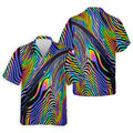 Rainbow Neon LGBT Support Zebra Pattern Golf Tops For Men, Pride Month Golf Shirts For Men