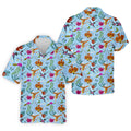 Hummingbird Paradise Golf Shirt, Tropical Flower Garden Pattern, Golf Shirt For Men