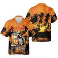Funny Retirement Parrot Beach Vacation Golf Shirt, Mens Golf Polo, Printed Golf Shirts