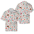 Vintage Reindeer White Christmas Golf Tops For Men, Gift Christmas Golf Shirt Polos, Men Golf Apparel