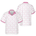 Pink Ribbon Golf Clubs Breast Cancer Polo Shirt, Golf Shirts For Men, Mens Golf Apparel