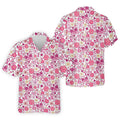 Breast Cancer Pink Ribbon Floral Golf Shirt, Cancer Awareness Shirt, Polo Shirts For Men, Golfing Apparel