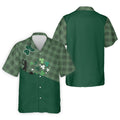 Green Checkered Leprechaun Shamrock St Patrick's Day Golf Shirt, Performance Golf Shirt, Polo Shirts For Men