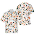 Golf Equipment Cart Ball Pattern Polo Shirt, Mens Golf Polo, Printed Golf Shirts