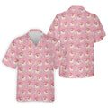 Pink Xmas Tree Santa Claus Pattern Christmas Golf Shirt, Polo Shirts For Men, Golf Gift For Men