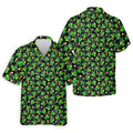 St Patrick's Day Beer Golf Ball Pattern Shamrock Golf Shirt, Polo Shirts For Men, Golf Shirts For Men