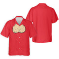 Red Funny Dickhead Faux Chest Golf Shirt, Golf Polo Shirts For Men, Mens Golf Apparel