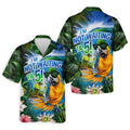 Parrot Life Not Waiting Til 5 Tropical Golf Shirt, Hawaiian Golf Shirt, Mens Golf Shirts, Golf Apparel For Men