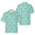 90s Dice Memphis Style Light Mint Green Cute Golf Shirt, Polo Shirts For Men, Golf Shirts For Men