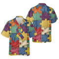 Men's Autism Awareness Print Short Sleeves t-shirt, Autism Awareness Shirt, Autistic Gifts For Adults