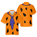 Fred Flintstone Costume Orange Design Hawaiian Golf Shirt, Golf Shirts For Men, Polo Shirts For Men