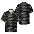 Stick Figure Golf Pose Autism Ribbon Black Golf Shirt, Autism Awareness Colors Golf Shirts For Men