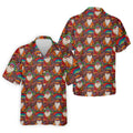 Groovy Hippie Santa Seamless Pattern Golf Shirts, Gifts For Golf Lovers, Christmas Golf Shirt, Golfing Apparel