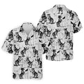 Vintage Golfing Dogs Pattern Golf Polo Shirt, Mens Golf Shirts, Golf Apparel For Men