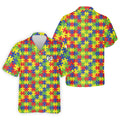 It's Okay To Be Different Autism Puzzle Golf Tops For Men, Autism Awareness Colors Golf Shirts For Men