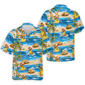 Funny Duck Hawaiian Golf Shirt, Summer Ocean Men's Golf Shirt, Polo Shirts For Men