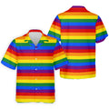 LGBT Rainbow Flag Golf Tops For Men, Pride Month Celebrate Golf Shirts For Men