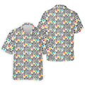 In A World Where You Can Be Anything Be Kind Autism Awareness Puzzle Pattern White Golf Shirt, Polo Shirts For Men