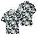 White Flower Tropical Hawaiian Vibe Golf Tops For Men, Golf Shirts For Men, Golf Gift For Men