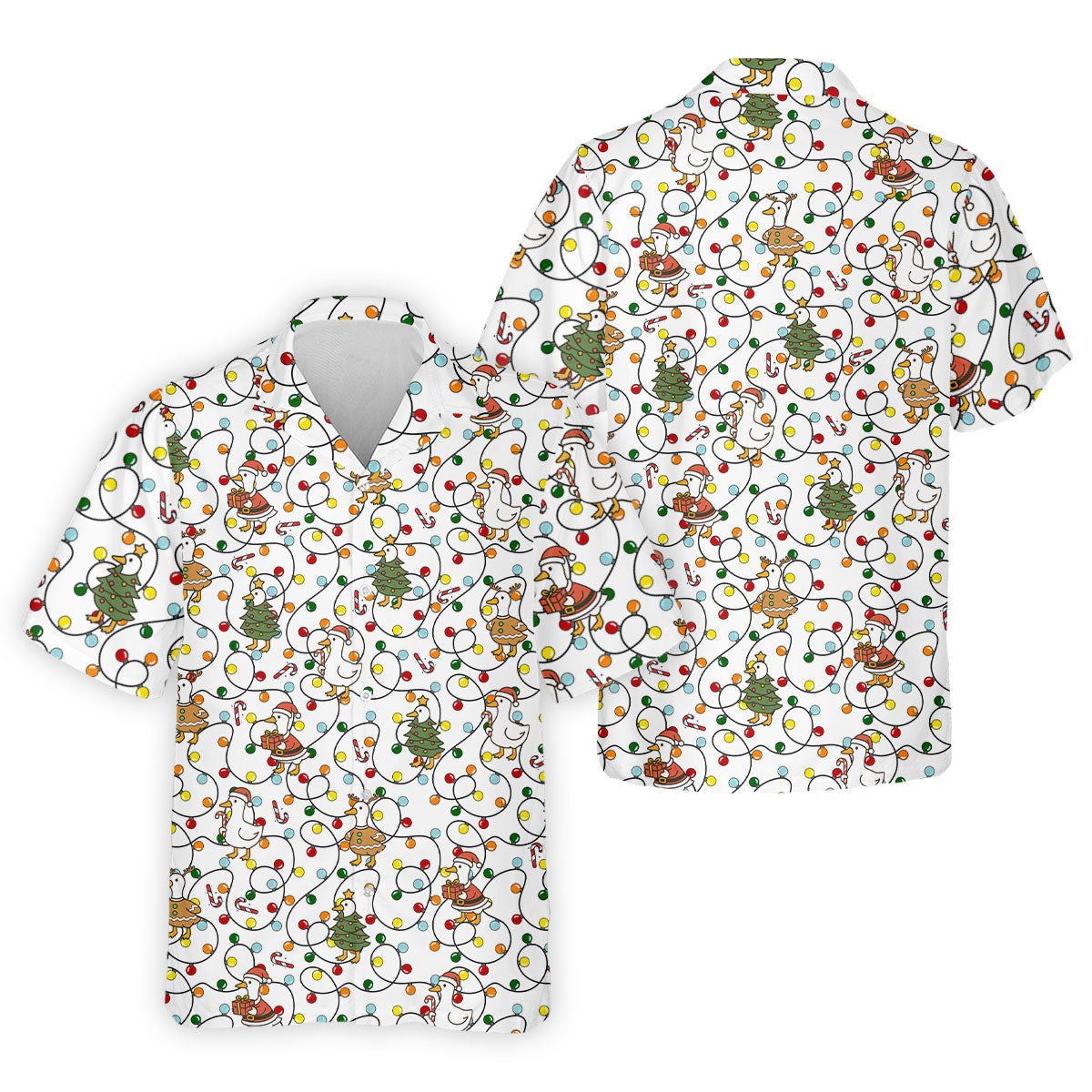 Funny Duck Merry Xmas White Golf Shirts, Gifts For Golf Lovers, Polo Shirts For Men, Golfing Apparel