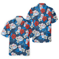 Fore Right Cold As Slice Golf And Beer Tropical Floral Golf Tops For Men, Golf Shirts For Men