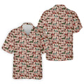 Christmas Dachshund Pink Checkered Golf Tops For Men, Christmas Golf Shirt, Polo Shirts For Men