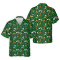 St Patrick's Day Leprechaun Golf Pose Rainbow Gold Pot Shamrock Golf Shirt, Golf Tops For Men, Golf Shirts For Men