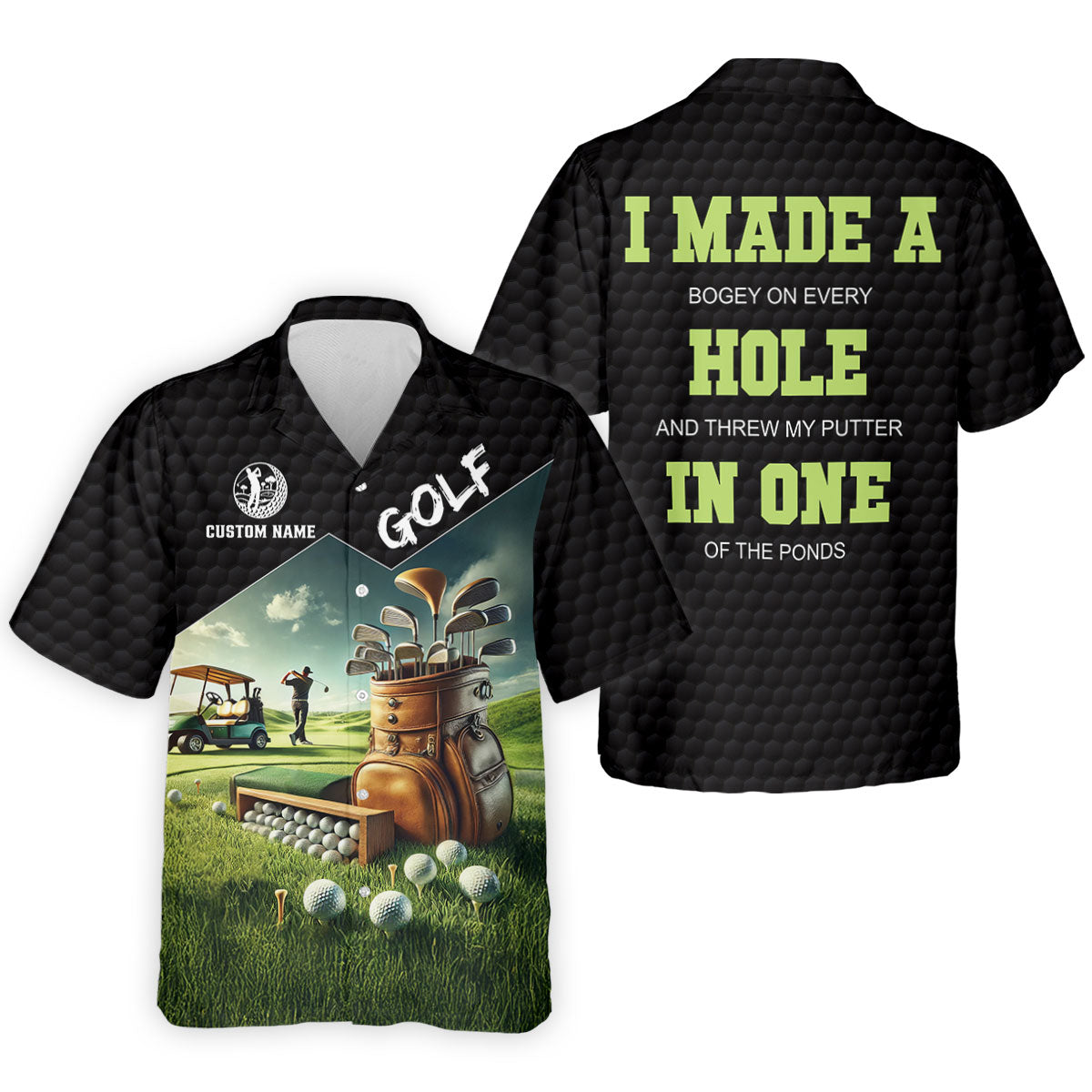 I Made A Bogey On Every Hole Golf  Polo Shirt, Funny Mens Golf Polo, Golf Apparel For Men
