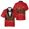 Christmas Mistletoe Vintage Prints Men's Golf Polo Shirts, Christmas Golf Shirt, Golf Gift For Men