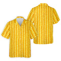 Realistic Sweet Corn Cob Print Design Hawaiian Golf Shirt, Golf Shirts For Men, Polo Shirts For Men