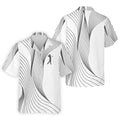Geometric Line Wavy Line Black And White Golf Shirts For Men, Men's Golf Shirt, Polo Shirts For Men