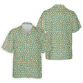 Sandwich Golf Course Seamless Pattern Performance Golf Shirt, Golf Tops For Men, Golf Shirts For Men