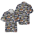 Cool Raccoons in Rainbow Sunglasses Hawaiian Golf Polo, Golf Tops For Men, Golfing Apparel