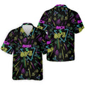 Back To 80's Neon Pattern Hawaiian Golf Shirt, Tropical Vibe Men's Funny Golf Shirts