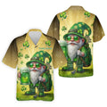 Happy St Patrick's Day Shamrock Gnome Golf And Beer Polo Shirts For Men, Golf Shirts For Men