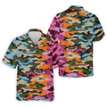 Rainbow Camouflage Golf Tops For Men, Cool Golf Outfit, Polo Shirts For Men, Golf Shirts For Men