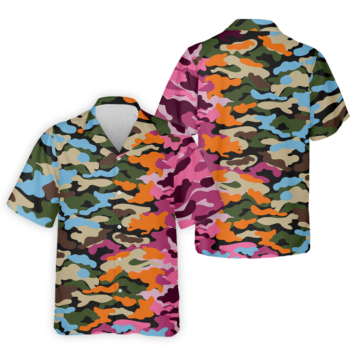 Rainbow Camouflage Golf Tops For Men, Cool Golf Outfit, Polo Shirts For Men, Golf Shirts For Men