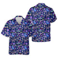 Mexican Holiday Symbols Neon Pattern Cinco De Mayo Celebration Fiesta Themed Golf Shirts For Men