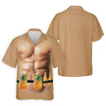Funny Muscle Man Pineapple Beer Hawaiian Golf Shirt, Polo Shirts For Men, Golfing Apparel