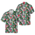 Tropical Disc Golf Basket Floral Polo Shirt, Hawaiian Golf Shirt, Golf Polo Shirts For Men