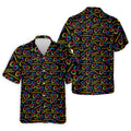 Rainbow Infinity Symbol Autism Awareness Colorful Handprint Golf Shirts For Men, Polo Shirts For Men