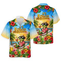 Frog Hammock 5 Oclock Somewhere Tropical Golf Shirt, Golf Shirts For Men, Mens Golf Apparel