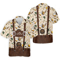 Oktoberfest Lederhosen Beer Pattern Golf Polo Shirt, Hawaiian Golf Shirt, Mens Golf Polo