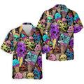 Melting Skull Ice Cream Halloween Golf Shirt, Golf Apparel For Men, Mens Golf Shirts