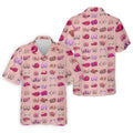 Pink Funny Boob Pattern Golf Polo Shirt, Men's Golf Shirts, Printed Golf Shirts
