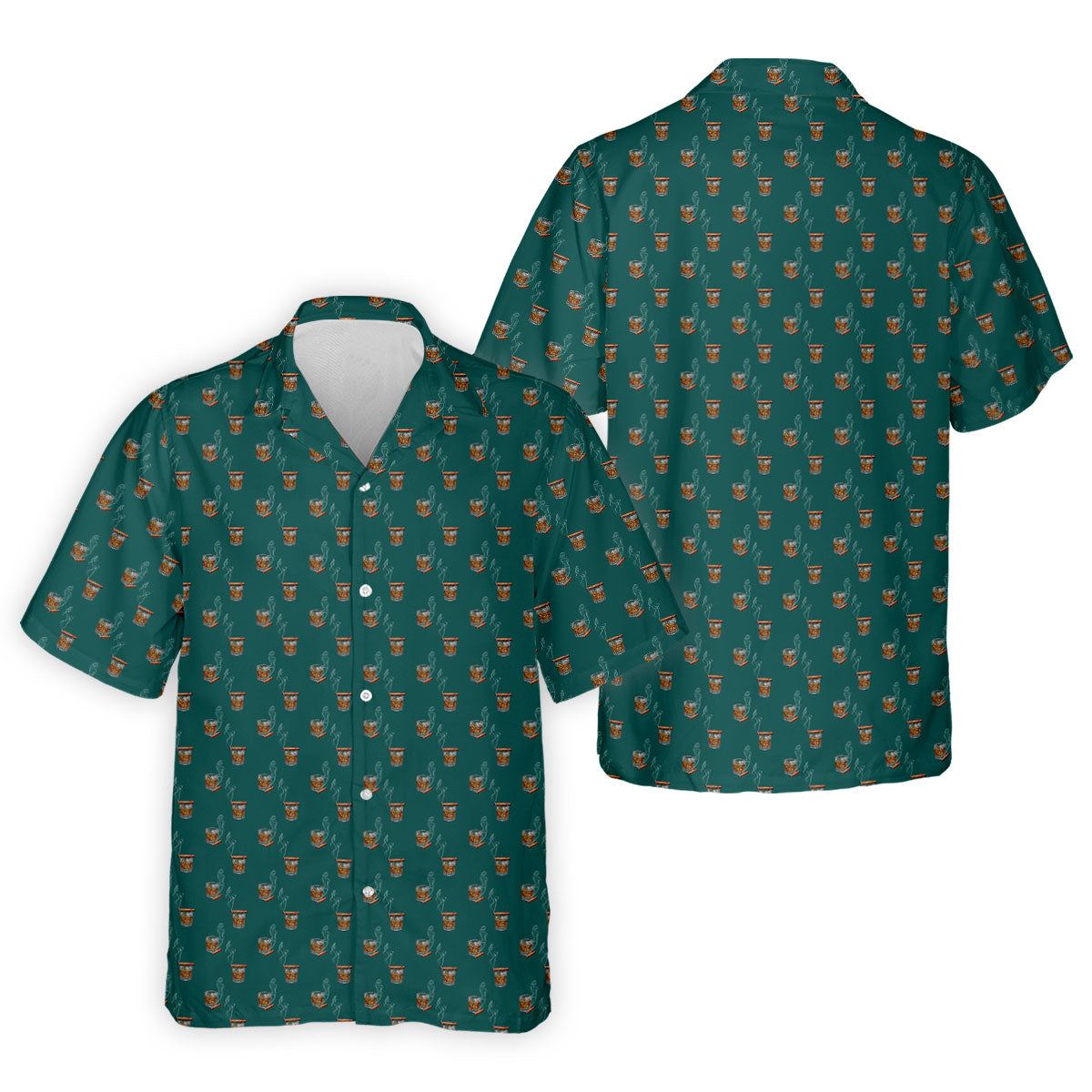 Smoke Whiskey Green Golf Shirt, Golf Whiskey Polo Shirts For Men, Golf Shirts For Men