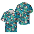 Playful Opossums Among Tropical Leaves Hawaiian Golf Polo, Golf Tops For Men, Golfing Apparel