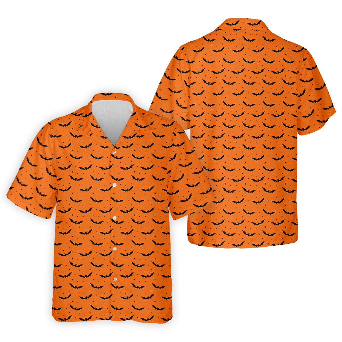 Spooky Bats Orange Halloween Golf Shirt, Polo Shirts For Men, Golf Gift For Men, Golfing Apparel
