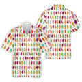 Colorful Ice Cream Pattern Golf Polo Shirt, Men's Golf Shirt, Golf Apparel For Men
