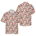 Cute Christmas Dessert Pattern Golf Tops For Men, Cartoon Character Polo Shirts For Men, Christmas Golf Shirt